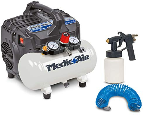 CHICHL Medicair Luftkompressor Kit 230V - Tragbarer, leiser Betrieb, Desinfektions-Luftkompressor