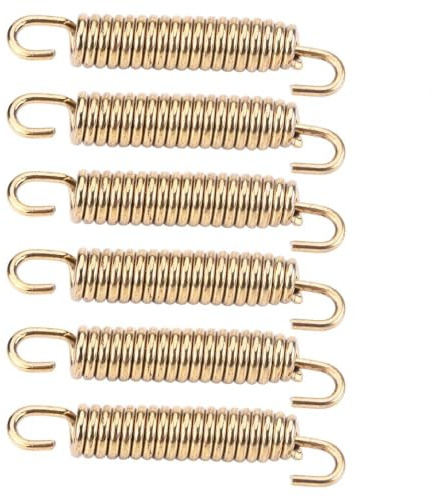 Ganci per Silenziatore Gancio a Molla per Tubo di Scarico 6 Pezzi Ganci a Molla per Tubo di Scarico Marmitta in Acciaio Inossidabile per Scooter per Moto ATV(oro)molle per marmitta, molle marmitta, mo