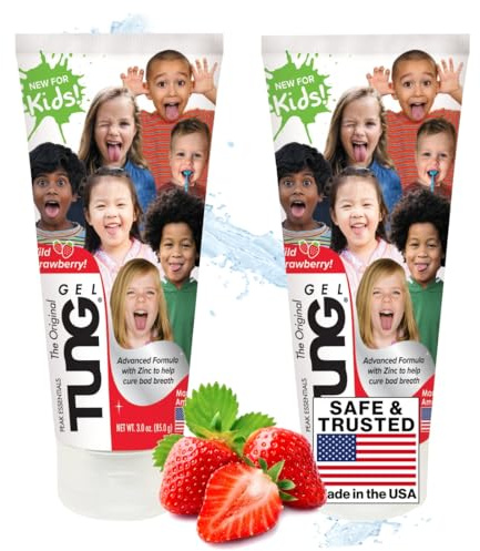 Tongue Cleaner Gel for Kids, Kids Tongue Cleaner Paste, Children's Tongue Scraper, Childs Tongue Scrubber, Fight Bad Breath, Made in USA (Set of 2)