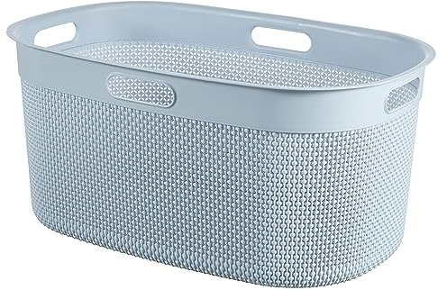 Curver Filo Recycled Laundry Basket, Recycled Plastic, 45 L, Blue