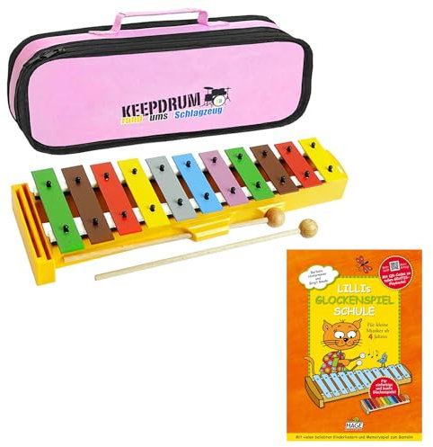 Sonor GS Glockenspiel + Lillis Glockenspiel Schule + keepdrum Tasche Pink