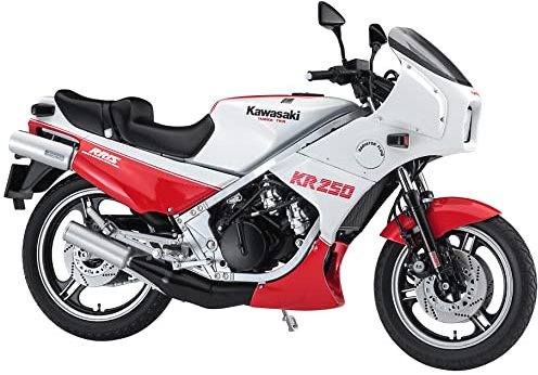 Hasegawa 621745-1/12 Kawasaki KR250, weiß/rot - Maßstab 1:12