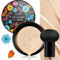 CC Cream - Foundation & Pilzkopfschwamm, Feuchtigkeitsspendender Concealer Pilzkopf Luftkissen, Lang Anhaltende Aufhellende Make-up-Basis, Gleichmäßiger Hautton für Alle Hauttypen (Natürlich)