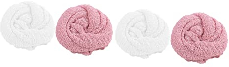 KOMBIUDA 4stücke Neugeborenen Wickeltuch Atmungsaktive Und Dehnbare Fotografie-Decke Für Mädchen Weiß Und Rosa Als Babydecke Badetuch Und Schlafdecke