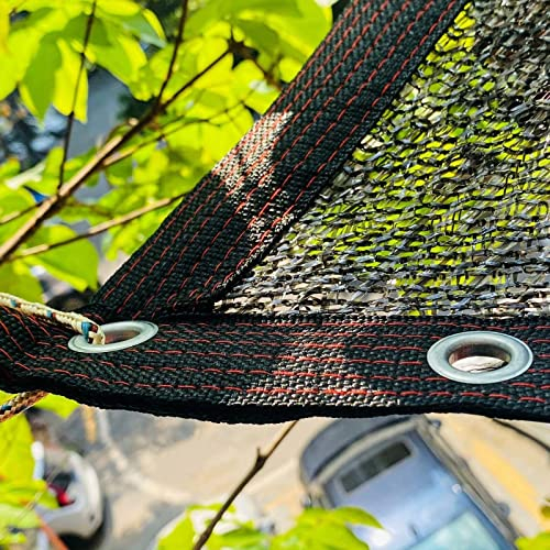 KGUDYS Schattiernetz 80%,Sonnenschutz HDPE schattentuch,rechteckiges schattensegel,für gärten,gewächshäuser,Pflanzen,Auto-schattenabdecknetz,leicht,2/3/5/6/8/9/10/12m,Black-10x15m/32.8x49.2ft
