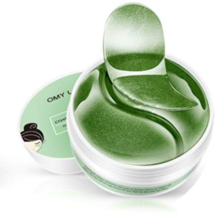 60 St. Augen Pads Maske Grünalgen Hydrogel Hyaluron gegen Augenringe, Tränensäcke Eye Mask Kollagen Gel Augenpads Anti-Falten Feuchtigkeit Korea Patches Collagen Green Seaweed