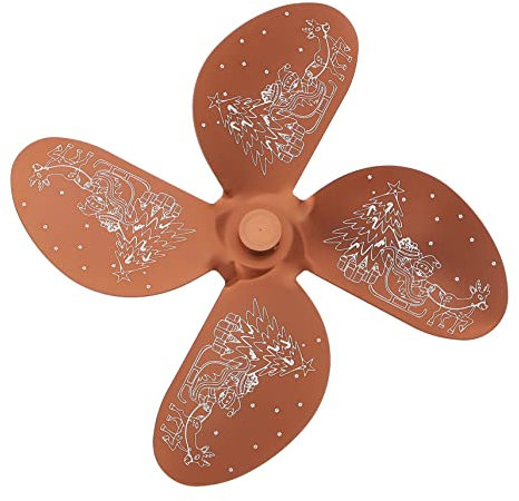 Veemoon 1set Fan Accessories for Heat Powered Fireplace Efficient Airflow Easy Install Aluminum Alloy Design Suitable for Home Heating