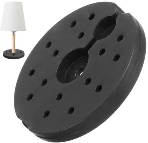 HOLIDYOYO Weighted Floor Lamp Base 7.48X7.48X0.78In Sturdy Plastic Replacement Loader Stand for Desk and Floor Lamps Lamp Base Accessory for Home Lighting