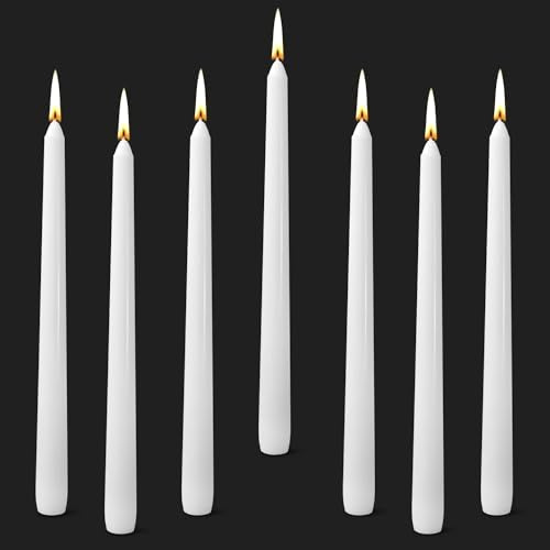 12 Pack Dinner Candles,Tapered Candles,Non Drip Long Lasting Candles 8 Hours Burn Non Scented
