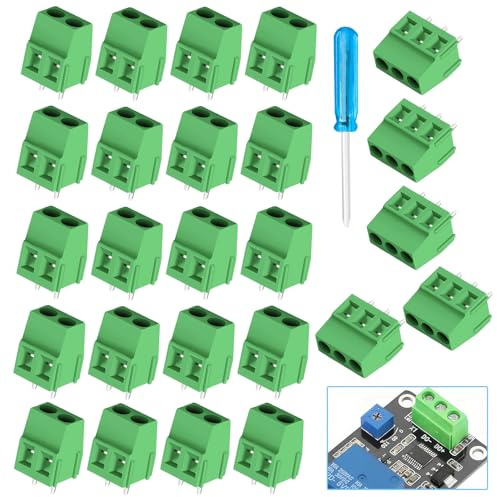 25 Stück Terminal Block 5 Mm 2 Pin / 3 Pin PCB Mount Screw Terminal Block Screw Terminal Connector Mit Schraubendreher Platinen Schraubklemme Steckverbinder Lüsterklemmen Schraubbar