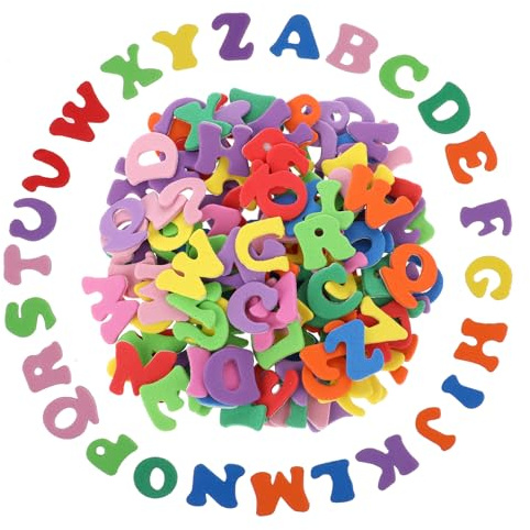 Molain 260Pcs Letter Stickers, Foam Letter Stickers for Crafts, EVA Self Adhesive Uppercase A-Z Alphabet Stickers Large Stick Letters Decals for Scrapbook Sign Notebook Home Decor