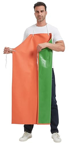 Nanxson wasserdicht Schürze Unisex Herren verdicktes PVC Arbeitsschürze | metzgerschürze,fleischerschürze,Latzschürze für Geschirr spülen,Schlachten,Autowaschen,Gartenarbeit,Lackieren