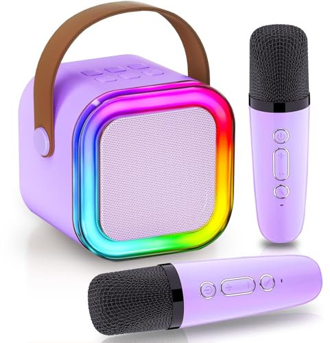 Canta Tu Karaoke con Microfono per Bambini, Cassa Bluetooth Portatile con Microfono Wireless, Regalo di Compleanno o Natale per Bambina 4-14 Anni, Perfetto per Cantare in Famiglia o con Amichetti
