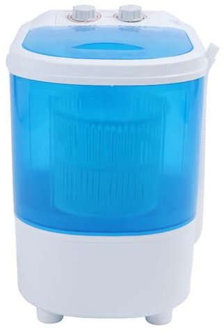 Lavadora Pequeña, Lavadora Compacta Portátil Multifuncional con Control de Perilla, Capacidad de 10 Libras para Dormitorio y Hogar (Enchufe europeo 220V)