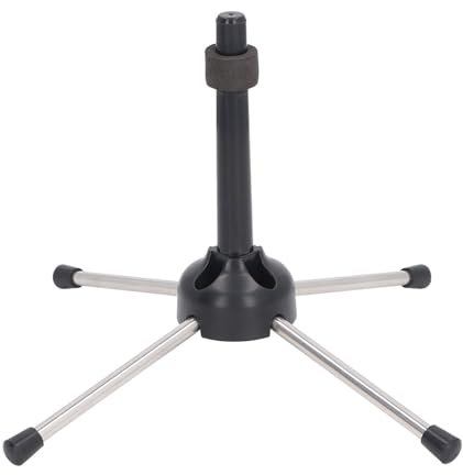 NSXAYIWE Klarinettenständer, faltbar, vierbeinig, stabile Stütze, mit Gummi überzogene Füße, kompakter, leichter Klarinettenständerhalter für Oboenflöten-Blasinstrumente