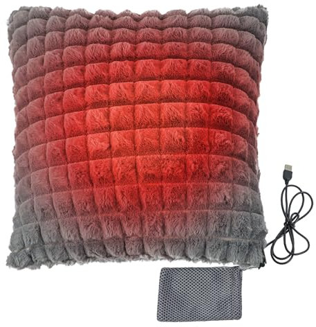 Heated Cushion USB Heat Pads for Back Pain Heated Pillow Heated Seat Pad for Office Chair Heated Back Support 45 x 45cm