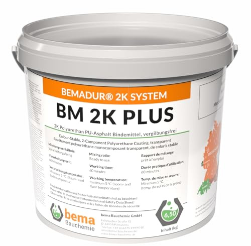 BEMADUR® 2K PLUS - 1,75 kg Gebinde, 2K-Polyurethan PU-Asphalt und Steinteppich Bindemittel, vergilbungsfrei