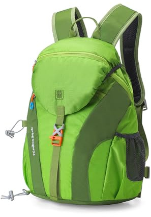 PORRASSO Wanderrucksack Wasserdichter Rucksack 25L Leichter Reiserucksack Daypack Hiking Backpack für Damen Herren Trekking Radfahren Klettern Reisen Sport Grün
