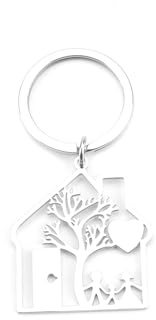 Porte-Clés Créatif en Acier Inoxydable Avec Pendentif en Forme de Maison, Petit Cadeau d'Anniversaire Pour Femme ou Petite Amie