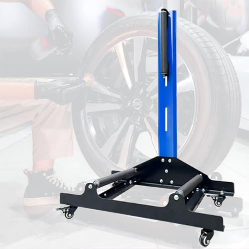 WDJBPSH Felgenständer Robuster Felgenreinigungsständer, Rollständer für Felgen und Reifen mit 3 Edelstahlrollen, Garage/Autowerkstatt/Privatwerkstatt Einsatz(Blue)