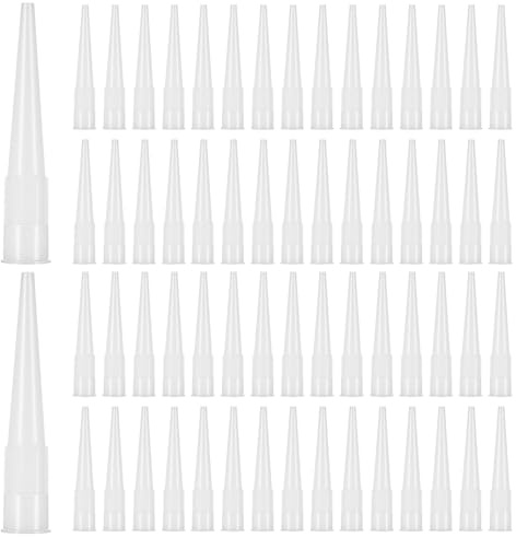 60 Pz Beccucci per Cartuccia in Silicone, Ugelli In Silicones per Cartucce Sigillanti per Calafatare, Ugelli per Cartuccia, Punte in Silicone per Pistola a Cartuccias, Calafataggio Utensili
