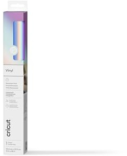 Cricut Permanent Adhesive Vinyl Sheet | 30.5 cm × 1.2 m | Holographic Opal | Self-Adhesive Vinyl for All Cricut Cutting Machines