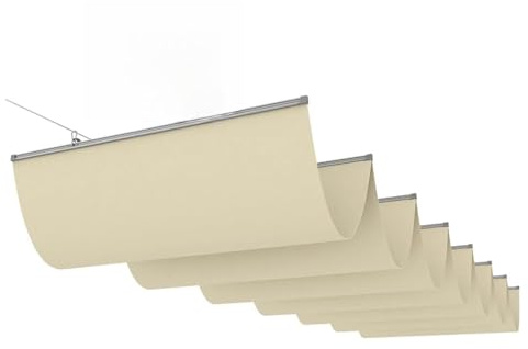 Voile d'ombrage rétractable en forme de U pour jardin, terrasse et terrasse – Couverture de pergola d'extérieur de qualité supérieure, parfaite pour la protection solaire et les espaces de vie