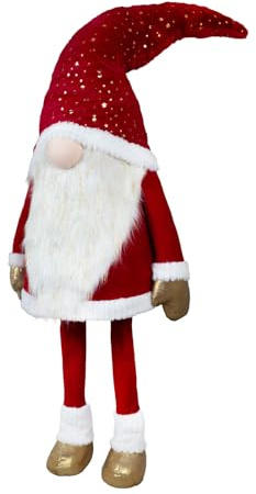Monopol Christmas Paradise XXL Wackelgnom Weihnachts-Wichtel 120cm (170cm) Deko Figur wackelt Rot
