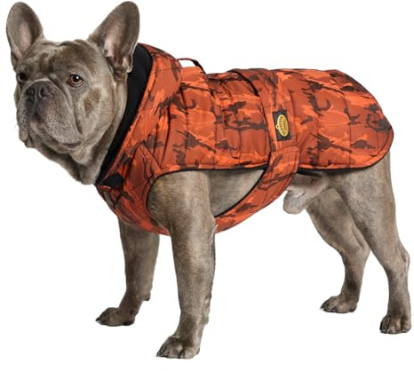 Fashion Dog Hunde-Steppmantel für Französische Bulldogge, Rost-Camouflage (47 cm)