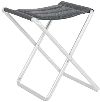 CRESPO Deluxe Hocker AL/302-DL, Polyester, anthrazit, 42x42x50 cm, klappbar
