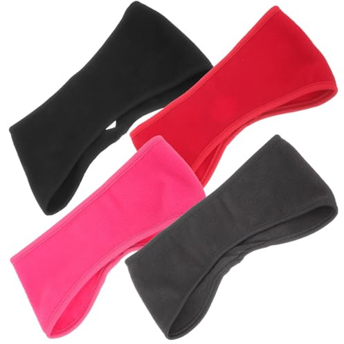 Homoyoyo 4 Pezzi Fascia Antivento Invernale in Pile Traspirante, Fascia Elastica Protettiva per Orecchie e Sport all’Aperto, Accessorio Termico per Corsa, Escursionismo e attività Outdoor