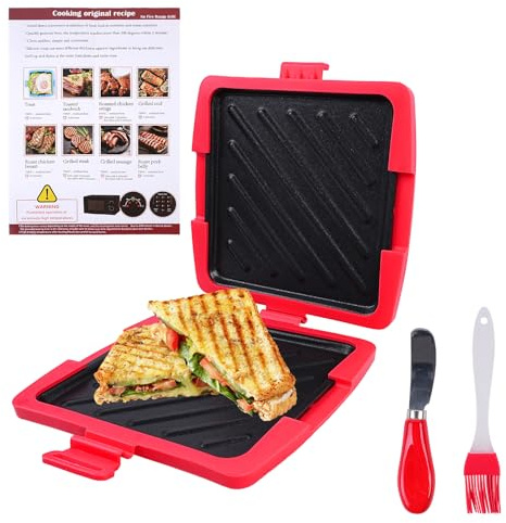 Microwave Toastie Sandwich Maker with Non-Stick Plates