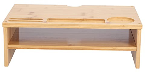 Cocoarm Monitor Riser Dator Bildskärmsstativ 40 X 25 X 13,5 Cm med Förvaringsplats Ergonomisk Skärmlyft för Hemmakontor Skrivbord Bärbar PC Skrivare Surfplatta Användare (Original färg dubbelt lager)