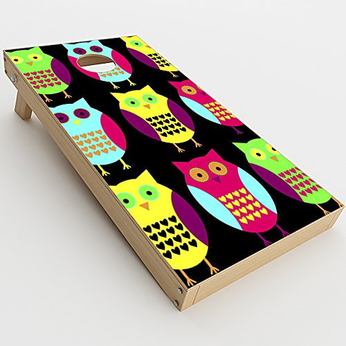 Skin Decal Vinyl Wrap for Cornhole Game Board Bag Toss (2xpcs.) Skins Stickers Cover/Cute Owls 2