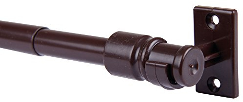 Bestgoodies Asta per tende da caffè, accessorio allungabile, asta per tende, semplice decorazione per finestre, disponibile in diversi modelli (marrone scuro – marrone, 50 – 85 cm)