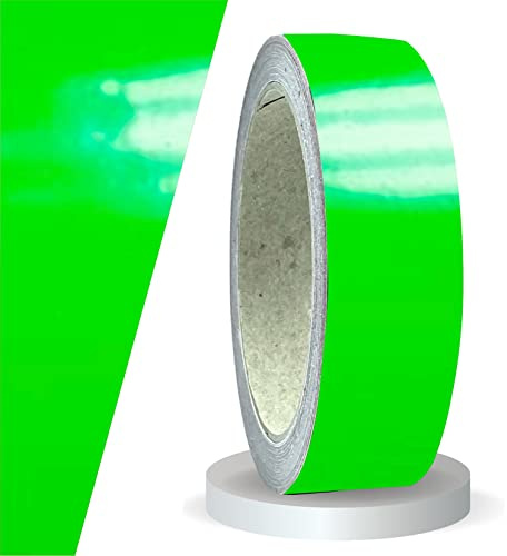 siviwonder Zierstreifen Klebeband Klebefolie Cast-PVC selbstklebend fluoreszierend Neon Grün 30 mm x 10 m Auto Dekor Aufkleber Warnstreifen Pinstripe Tape Felgenband Boot Fahrzeug Modellbau