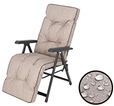 PillowPrim Sonnenliegenkissen, Stuhlkissen, Gartenstuhlkissen, Gartenstuhl, Stuhl, Garten, Auflage Gartenliege Polster, Kissen Garten im Freien - 50x160 cm Beige