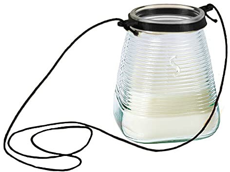 Kerzen für draußen 4 Stück - Outdoor-Duftkerze Ingwer Citronella zum Aufhängen - Perfekt für deinen Garten - im 4er Set - 45h Brenndauer - 9x9x9,8 cm