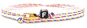 Made by Nami Bracciale casual da surfista personalizzato con lettera – Donna Uomo Ragazza Coppia Bracciale Personalizzato – Amicizia Bracciale Regalo – Impermeabile & Regolabile, S