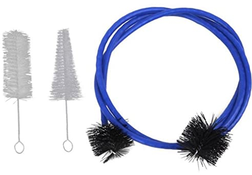Onsinic 3 Stücke Trompete Reinigung Pflege Kit Mundstück Bürstenklappenbürste Posaune Messing Blowing Düse Flexible Bürste Set