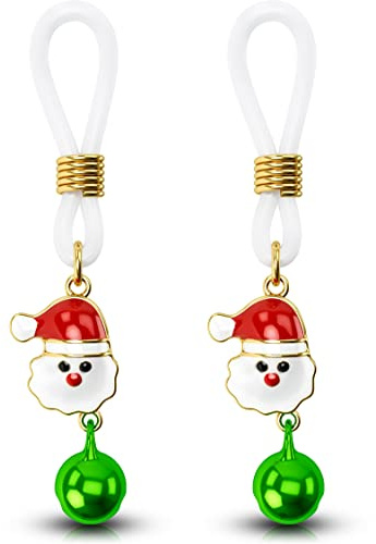 OUFER Verstellbare Nippel-Piercing-Stangen - Fake Körperschmuck für Weihnachten - Nicht-Durchstechende Nippelringe