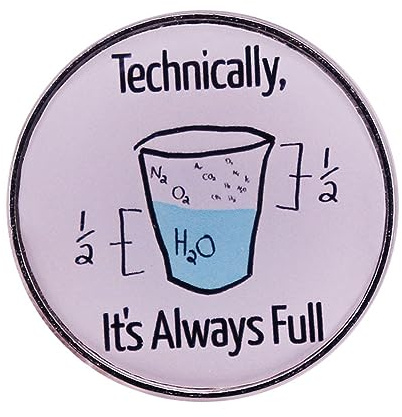 Technisch ist es immer voll Emaille Pin Lustige Wissenschaft Humor Chemische Brosche Pin Cups Metall Abzeichen für Rucksack Schmuck Zubehör