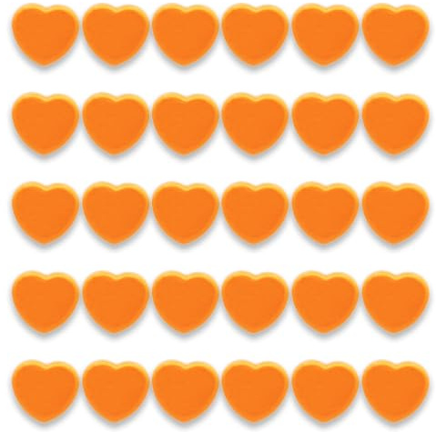 PYJLBX Magnete für Magnettafel,30 Stück Magnet Magnete Stark Kühlschrankmagnete Kühlschrank Magnete Mini Magnete Klein Magneten Starker Halt Herz Whiteboard Magnete Magnets für tafel pinnwand (Orange)