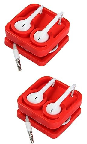 Uonlytech 2pcs Mini Earphone Cord Manager Cable Wrap Cable Holder for Block Earphone Tangle Phone Cord Holder