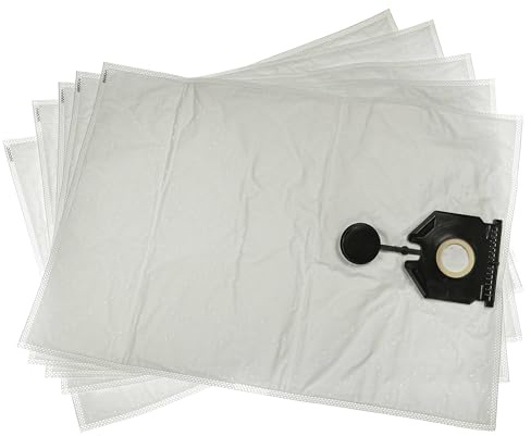 vhbw 5x sacchetto compatibile con Kärcher NT 30/1 Ap Te L, Ap L, Tact Te L, Tact L aspirapolvere - microfibra, 64cm x 44,5cm Bianco