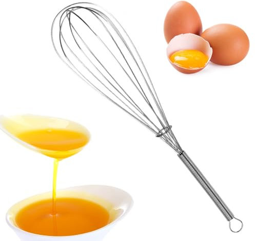 GETBSTOOP Stainless Steel Whisks for Cooking, Kitchen Balloon Whisk with Handle, Thick Stainless Steel Wire Baking & Whipping Balloon Whisk, Manual Hand Whisk for Cooking, Blending, Whisking