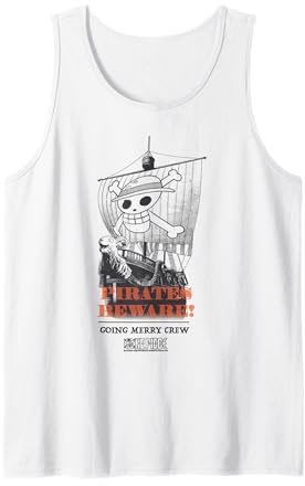 One Piece Going Merry Crew Chapeau de paille Pirates Beware! Anime Débardeur