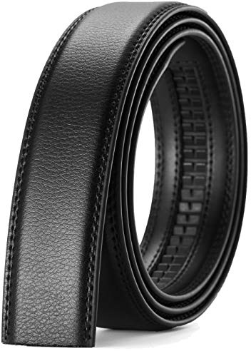 CHAOREN Ledergürtel Herren Ohne Schnalle, Automatik Gürtel Ersatz 35mm | Doppelte Zahnschiene, Hochwertiger Leder, Großer Verstellbereich, Individuell kürzbar, Business & Freizeit, Geschenkbox