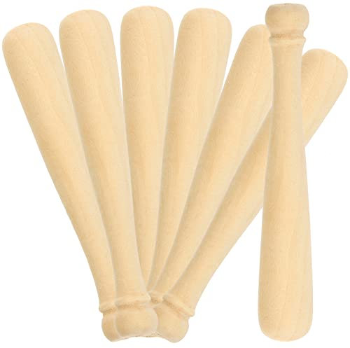 Anneome 20stücke Mini-baseballschläger Aus Holz Unbemalt Zum Bemalen Und Dekorieren Diy-bastelprojekte Für Junge Mädchen Glatte Oberfläche Langlebig Für Partygeschenke Und Foto-requisiten