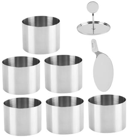 POPETPOP Molde Para Pasteles Acero Inoxidable Desmontable Para Mousse y Galletas